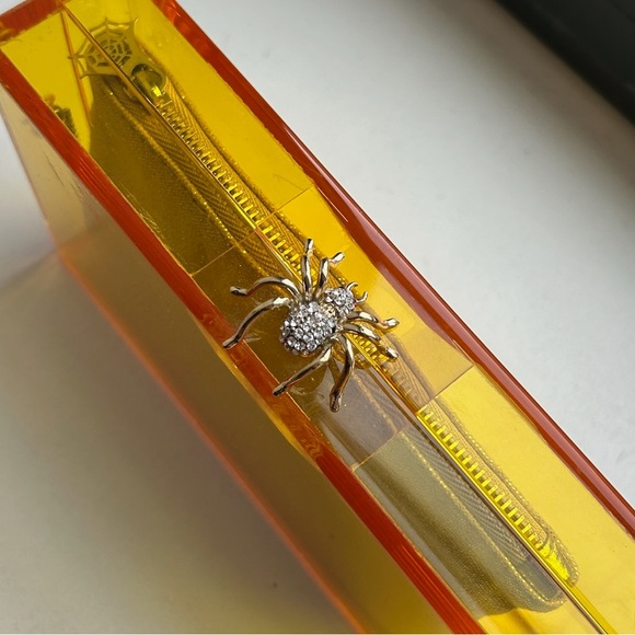 CHARLOTTE OLYMPIA YELLOW ACRYLIC TRANSPARENT BOX BAG - Picture 5 of 12